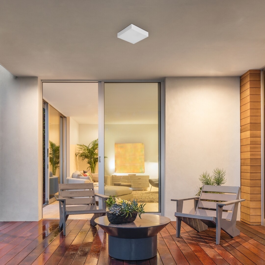 Rabalux - Plafón LED de techo para baño LED/18W/230V 2800-6000K IP44 blanco 17,5x17,5 cm