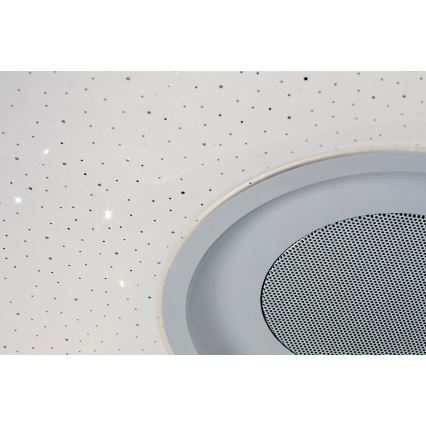 Rabalux - Luminaria de techo LED RGB regulable con altavoz integrado LED/18W/230V 3000-6000K Bluetooth + mando a distancia 36,5x36,5 cm