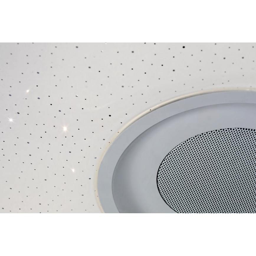 Rabalux - Luminaria de techo LED RGB regulable con altavoz integrado LED/18W/230V 3000-6000K Bluetooth + mando a distancia 36,5x36,5 cm