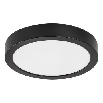Rabalux - Luminaria LED de techo para baño, 24W/230V, Ø 22 cm, IP44, negra