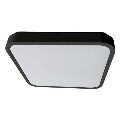 Rabalux - Luz de techo LED regulable para baño LED/36W/230V 3000-6000K IP44 42x42 cm negro + control remoto