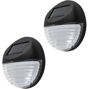Rabalux - Pack de 2 apliques solares de pared LED/0,06W/1,2V 300 mAh IP44