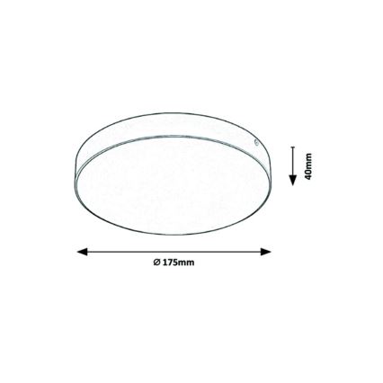 Rabalux - Plafón de baño LED LED/18W/230V 3000-6000K IP44 blanco