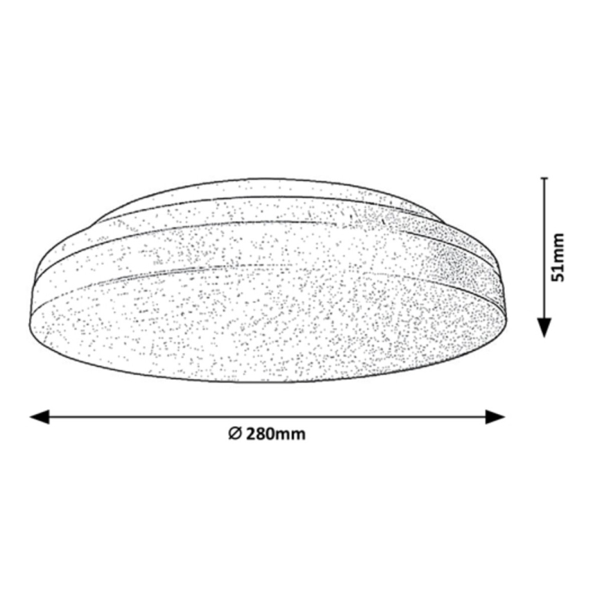 Rabalux - Plafón de baño LED LED/24W/230V IP54 3000K/4000K/6000K