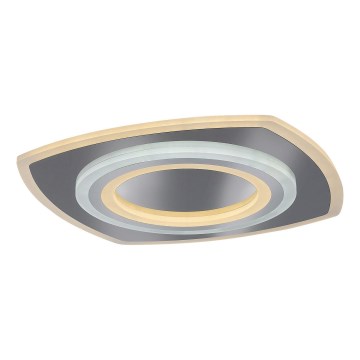 Rabalux - Plafón de techo LED regulable, 60W/230V, 3000/4000/6000K, cromo mate, con mando a distancia, 48x48 cm