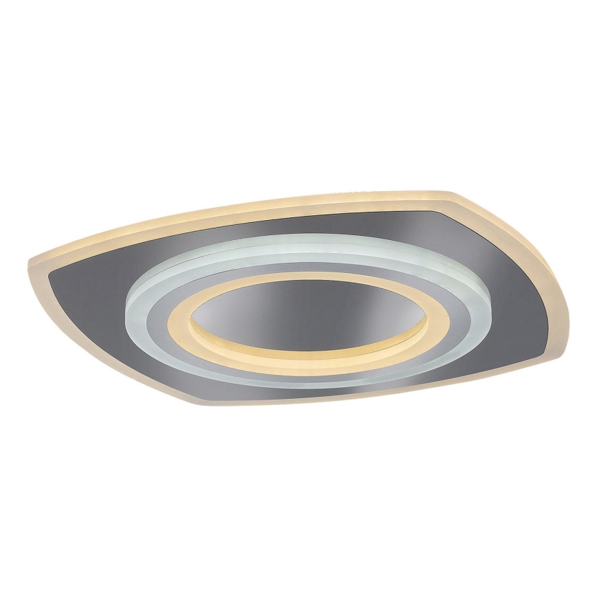 Rabalux - Plafón de techo LED regulable, 60W/230V, 3000/4000/6000K, cromo mate, con mando a distancia, 48x48 cm