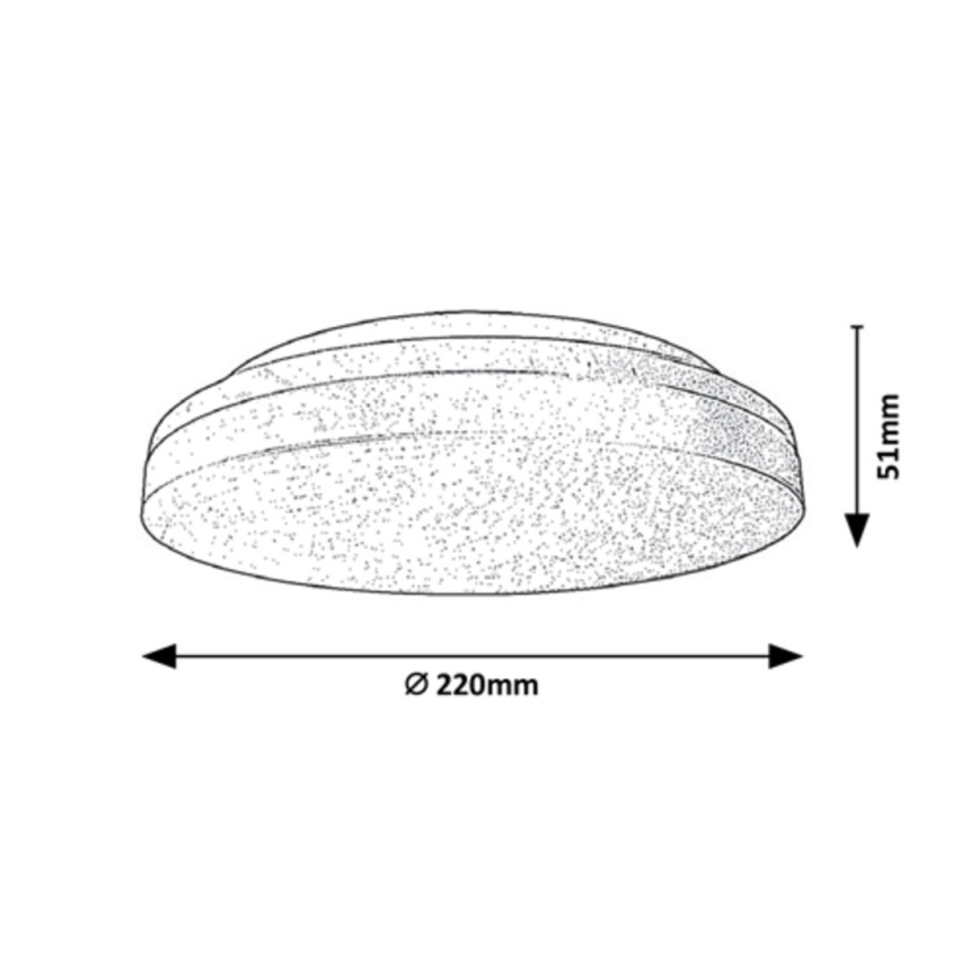 Rabalux - Plafón de techo LED para baño LED/18W/230V IP54 3000K/4000K/6000K Ø 22 cm