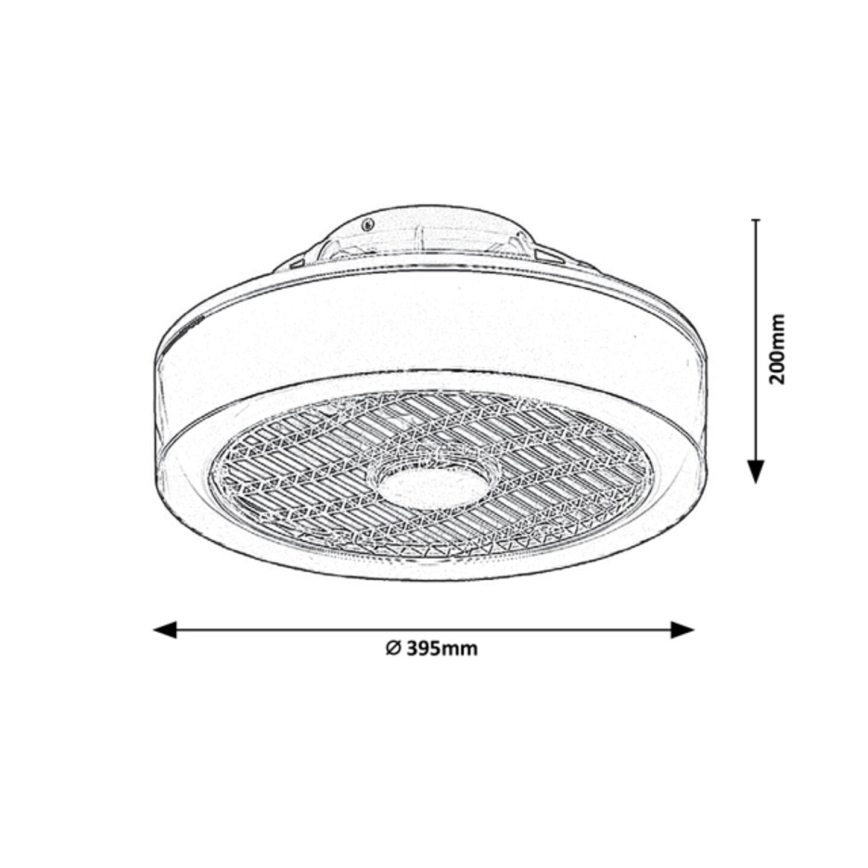 Rabalux - Plafón LED Regulable con ventilador LED/30W/230V + CR 3000-6000K