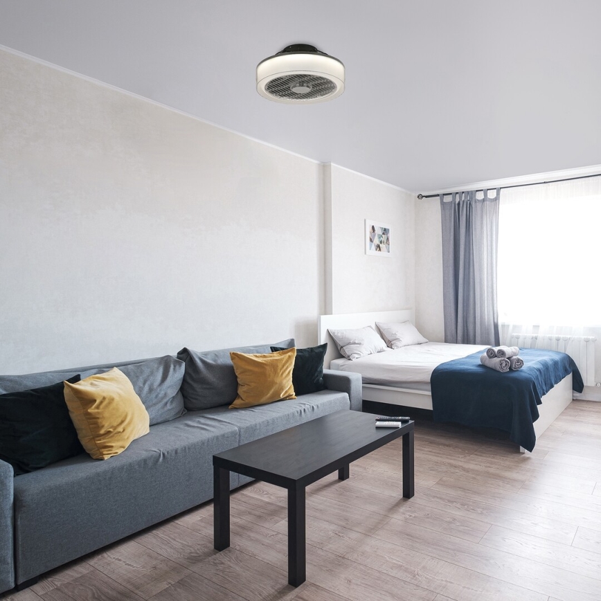 Rabalux - Plafón LED Regulable con ventilador LED/30W/230V + CR 3000-6000K