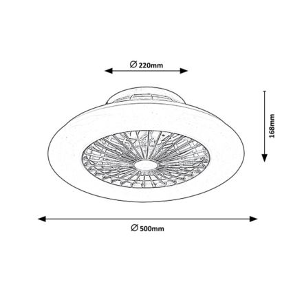 Rabalux - Plafón LED regulable con ventilador LED/30W/230V 3000-6500K + mando a distancia