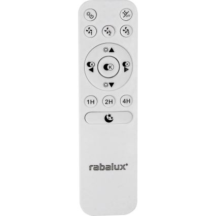 Rabalux - Plafón LED regulable con ventilador LED/30W/230V 3000-6500K + mando a distancia