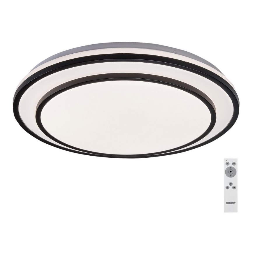 Rabalux - Plafón LED regulable LED/40W/230V 3000-6500K, negro, diámetro 49 cm + mando a distancia