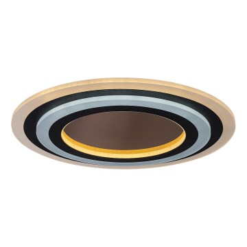 Rabalux - Plafón LED regulable LED/56W/230V 3000/4000/6000K cromo mate/negro + mando a distancia Ø 45 cm