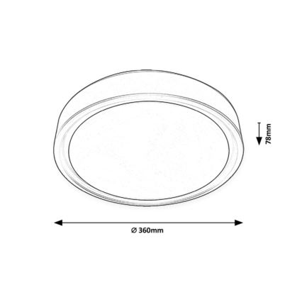 Rabalux - Plafón LED RGB regulable con sensor LED/28W/230V 2700-5000K + control remoto