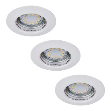Rabalux - Set de 3 focos empotrables LED para techo 1xGU10/3W/230V IP40