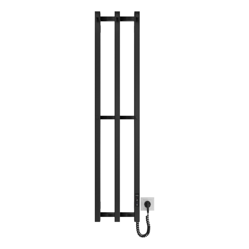 Radiador de baño HF SLIM 110W/230V 117x25 cm negro angular