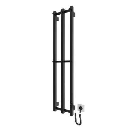 Radiador de baño HF SLIM 110W/230V 117x25 cm negro angular