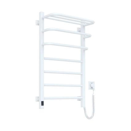 Radiador eléctrico de baño con termostato FORTIS 350W/230V 80,6 cm IP44 blanco, con conexión a la derecha