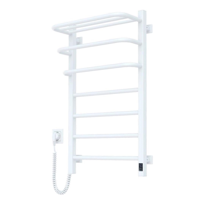 Radiador eléctrico de baño con termostato FORTIS 350W/230V 80,6 cm IP44 blanco angular izquierdo