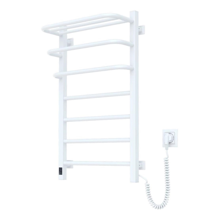 Radiador eléctrico de baño con termostato FORTIS 350W/230V 80,6 cm IP44 blanco, con conexión a la derecha