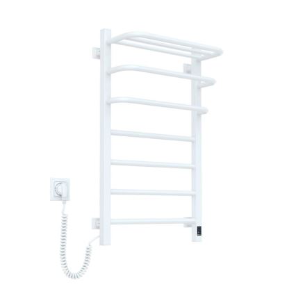 Radiador eléctrico de baño con termostato FORTIS 350W/230V 80,6 cm IP44 blanco angular izquierdo