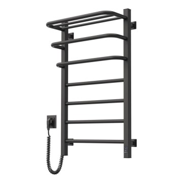 Radiador eléctrico para baño con termostato FORTIS 350W/230V 80,6 cm IP44 negro izquierdo