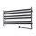 Radiador toallero de baño AVANGARD con termostato 316W/230V 50,6 cm IP44, negro, con conexión derecha, de perfil cuadrado