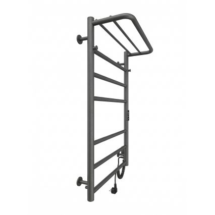 Radiador toallero de baño HOME 95W/230V 77x53 cm inox/antracita conexión derecha