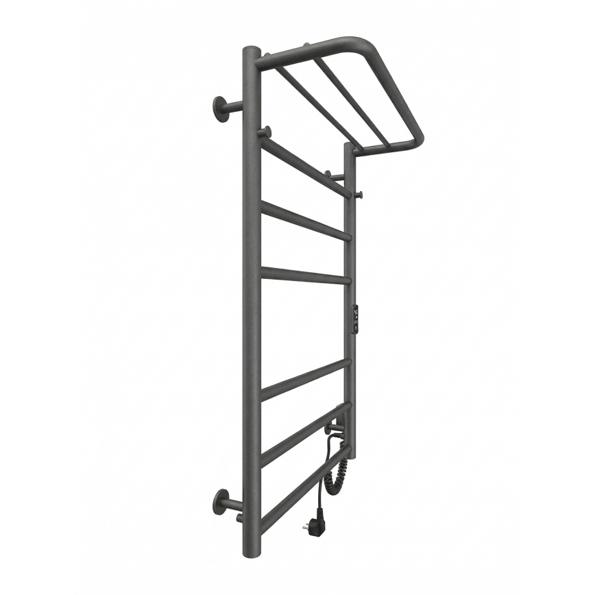 Radiador toallero de baño HOME 95W/230V 77x53 cm inox/antracita conexión derecha