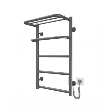 Radiador toallero de baño HOTEL 75W/230V 66x42 cm, acero inoxidable/antracita, lado derecho