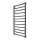 Radiador toallero de baño INOX TOKIO 233W/230V 117x53 cm acero inoxidable/negro