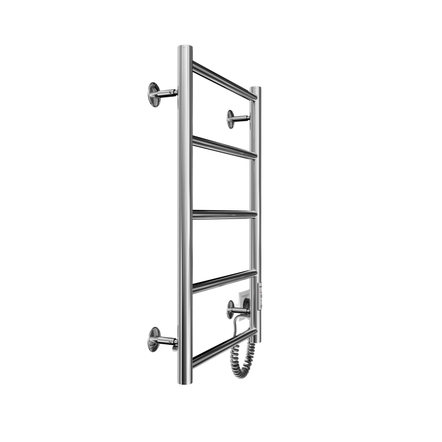 Radiador toallero de escalera para baño CLASSIC 65W/230V 66x42 cm acero inoxidable/cromo brillante, lado derecho