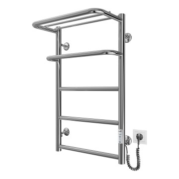 Radiador toallero de escalera para baño HOTEL 75W/230V 65x43 cm acero inoxidable/cromado, conexión derecha