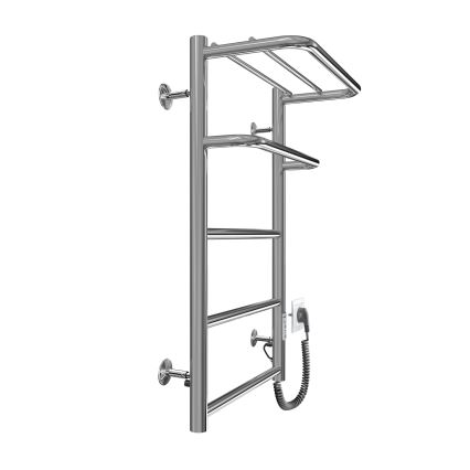 Radiador toallero de escalera para baño HOTEL 75W/230V 65x43 cm acero inoxidable/cromado, conexión derecha