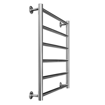 Radiador toallero de escalera para baño INOX FLAT 122W/230V 57x43 cm acero inoxidable/cromo brillante