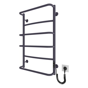 Radiador toallero de escalera para baño LUX 105W/230V 81x52 cm acero inoxidable/antracita derecha
