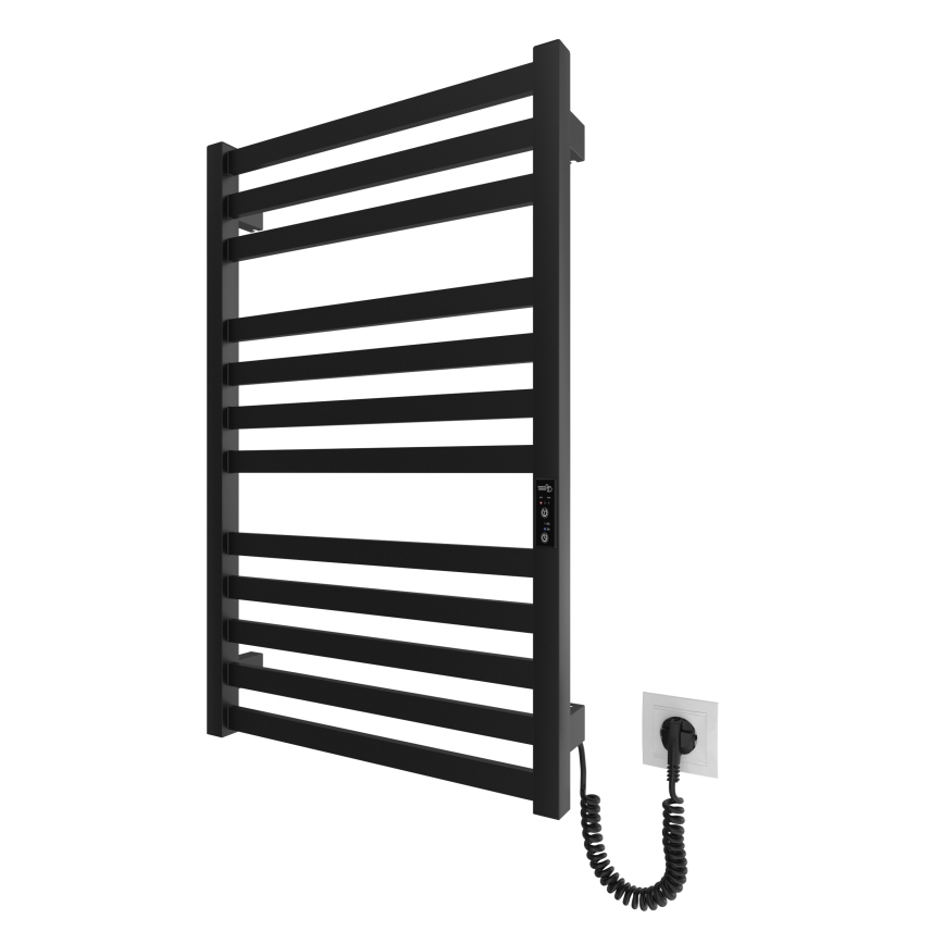 Radiador toallero eléctrico con forma de escalera HF OXFORD 170W/230V 77x53 cm negro