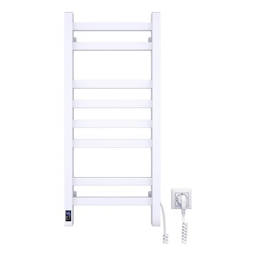 Radiador toallero para baño AVANGARD con termostato 251W/230V, 80,6 cm, IP44, blanco, conexión derecha, diseño cuadrado