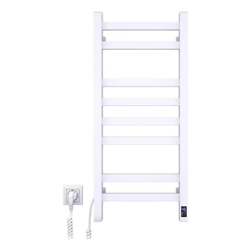 Radiador toallero para baño AVANGARD con termostato 251W/230V 80,6 cm IP44, blanco, orientado a la izquierda, de perfil cuadrado