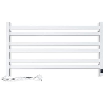 Radiador toallero de baño con termostato AVANGARD 300W/230V, 50,6 cm, IP44, blanco, izquierdo, de perfil cuadrado