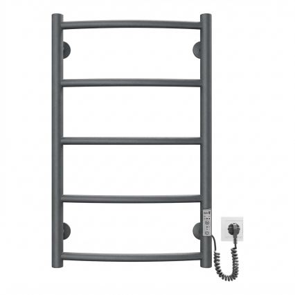 Radiador toallero para baño CLASSIC 65W/230V 66x42 cm acero inoxidable/antracita lado derecho