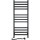 Radiador toallero para baño con termostato AVANGARD 459W/230V 120,6 cm IP44 negro, conexión izquierda, perfil cuadrado