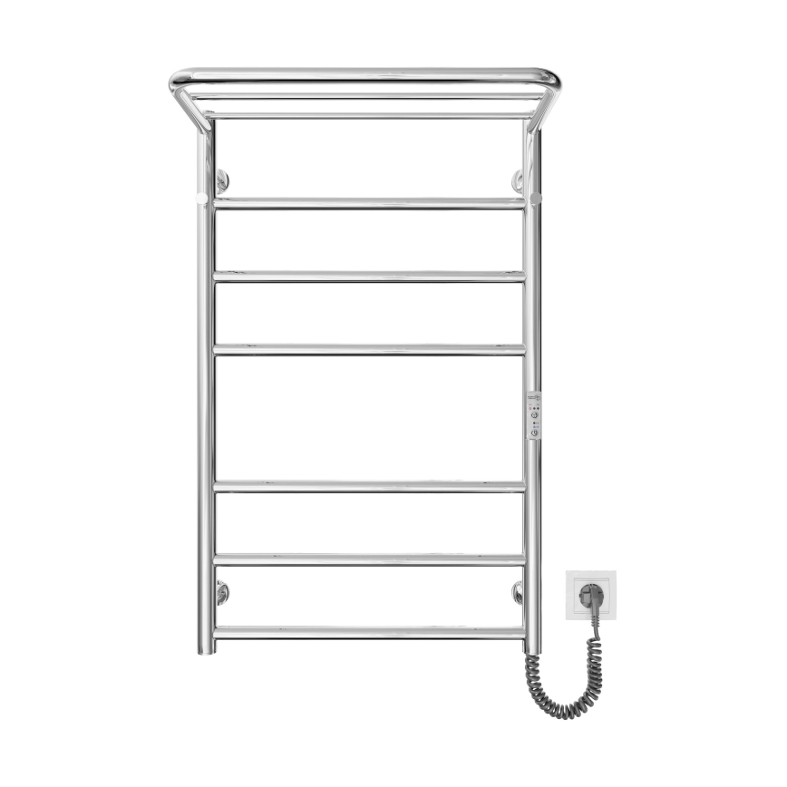 Radiador toallero para baño HOME 95W/230V 77x53 cm acero inoxidable/cromado, lado derecho