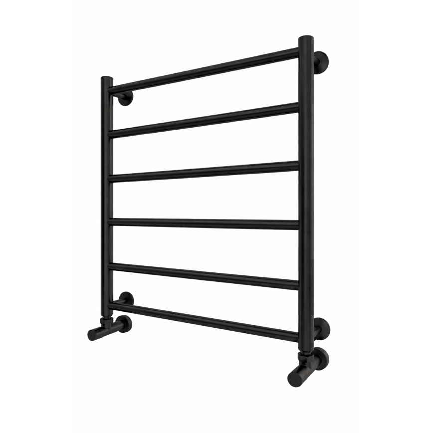 Radiador toallero para baño INOX FLAT 122W/230V 57x43 cm acero inoxidable/negro