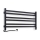 Radiador toallero tipo escalera para baño con termostato AVANGARD 316W/230V 50,6 cm IP44, negro, izquierdo, de diseño cuadrado