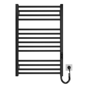 Radiador toallero tipo escalera para baño HF DERBY 170W/230V 77x53 cm negro IP44