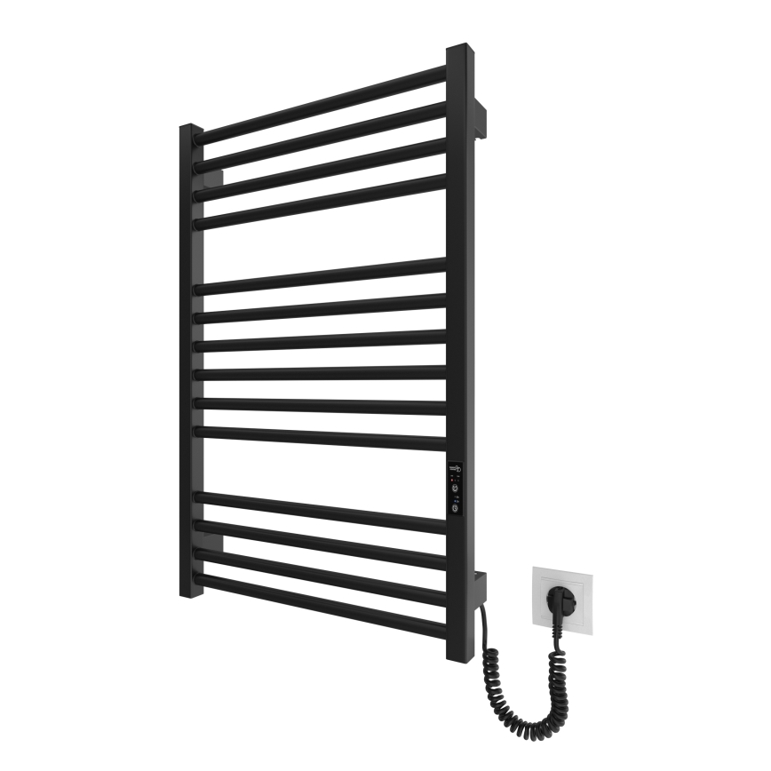 Radiador toallero tipo escalera para baño HF DERBY 170W/230V 77x53 cm negro IP44