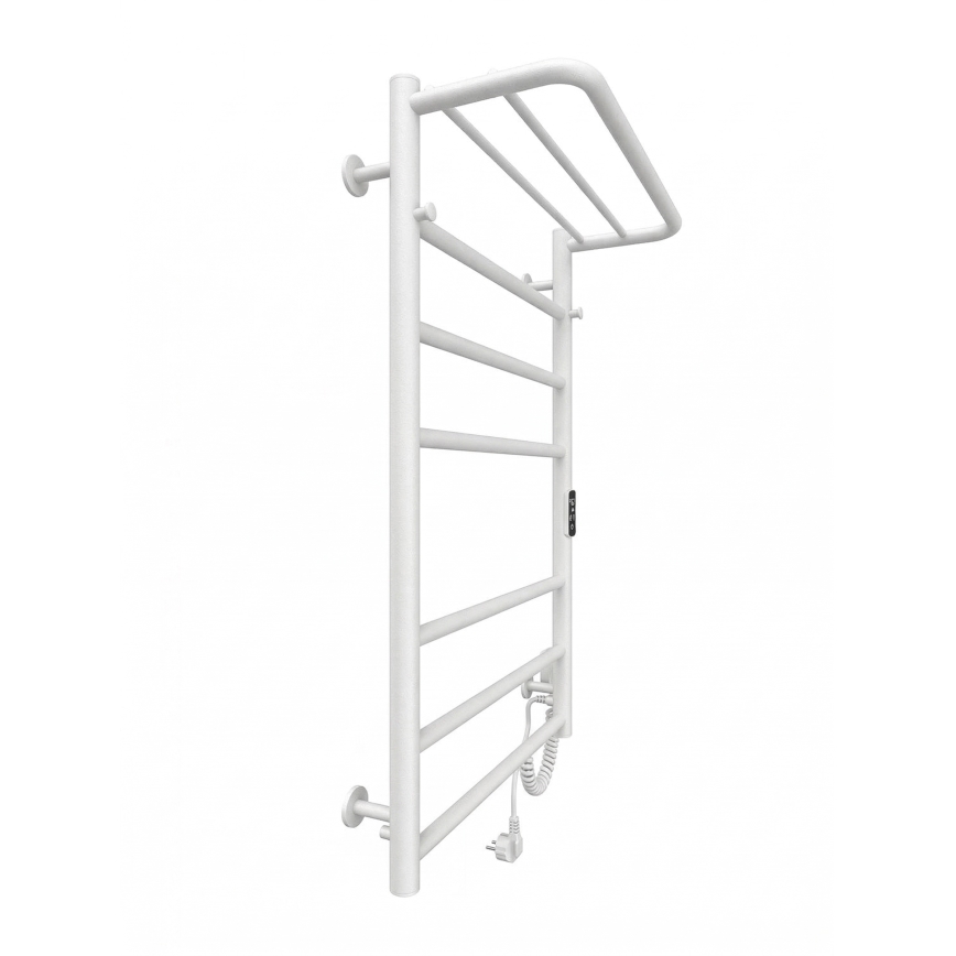 Radiador toallero tipo escalera para baño HOME 95 W/230 V 77 x 53 cm acero inoxidable/blanco, conexión derecha