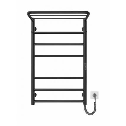 Radiador toallero tipo escalera para baño HOME 95W/230V 77x53 cm acero inoxidable/negro derecho