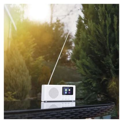 Radio DAB DAB+ FM 3W/5V/4xAA blanco